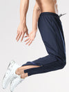 Ice silk quick-drying breathable fitness drawstring casual side zipper trousers